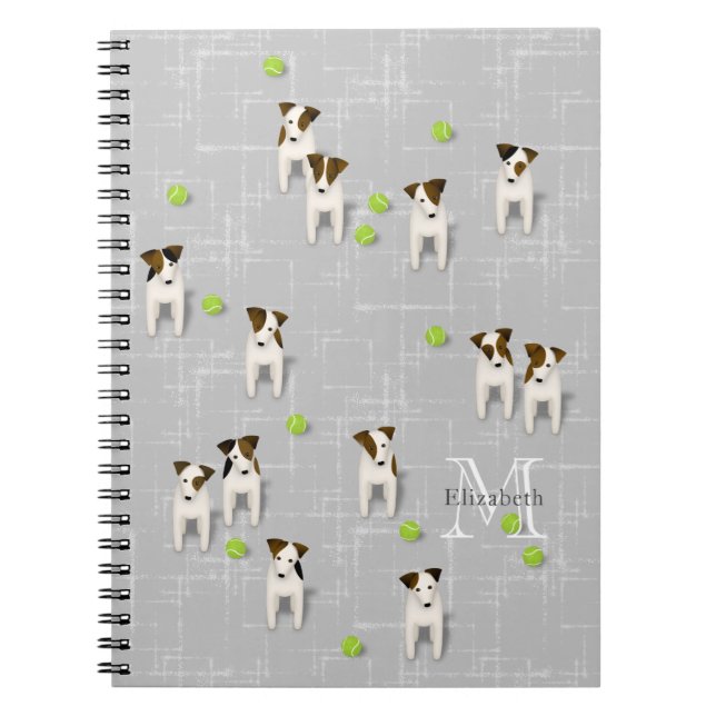 Caderno Espiral Parson / Jack Russell Terriers cachorros-tênis (Frente)