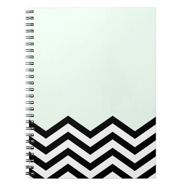 Caderno Espiral Parte de Chevron da hortelã (Frente)