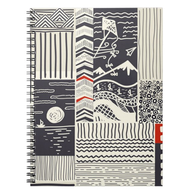 Caderno Espiral Parte de madeira com tinta verde descascada, abstr (Frente)