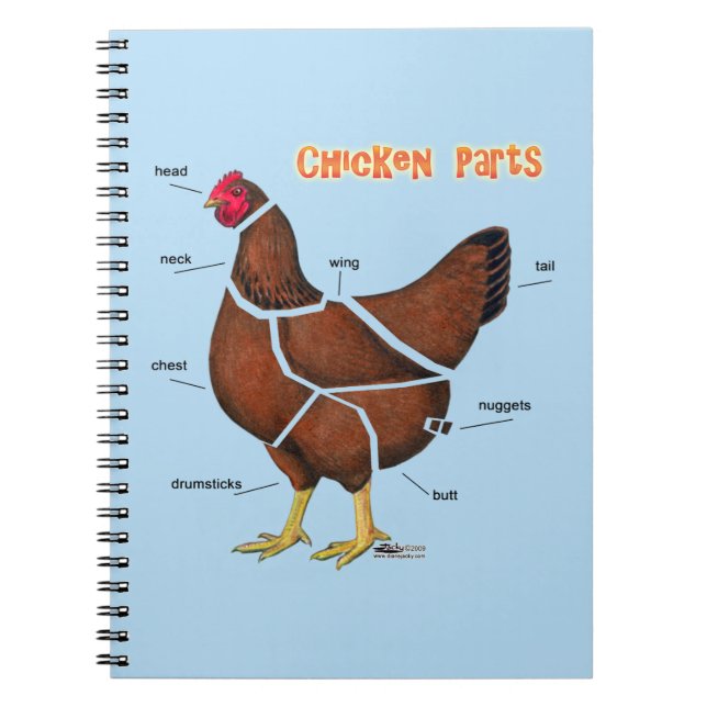Caderno Espiral Partes de Frango (Frente)