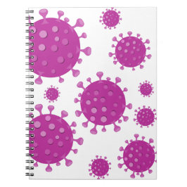 Caderno Espiral Partícula Viral Roxa