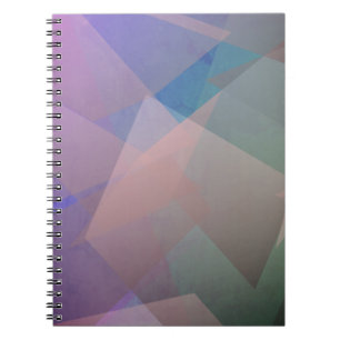 Caderno Espiral Partículas Abstratas Voadoras Formas Geométricas
