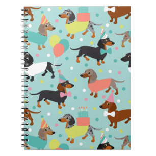 Caderno Espiral Partido Dachshund