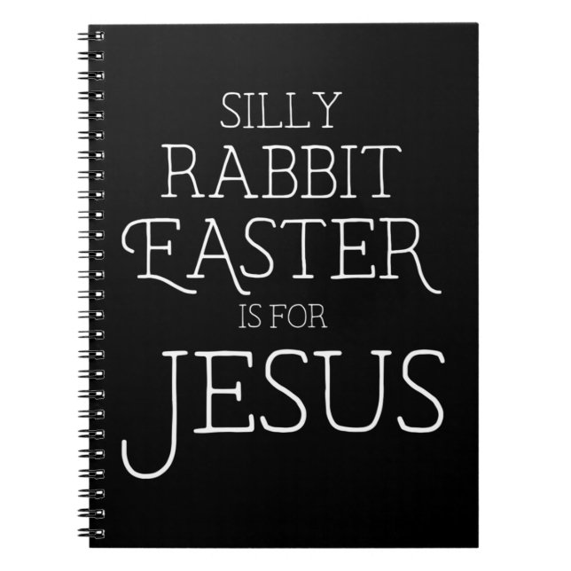 Caderno Espiral Páscoa do Coelho bobo é para os presentes cristãos (Frente)