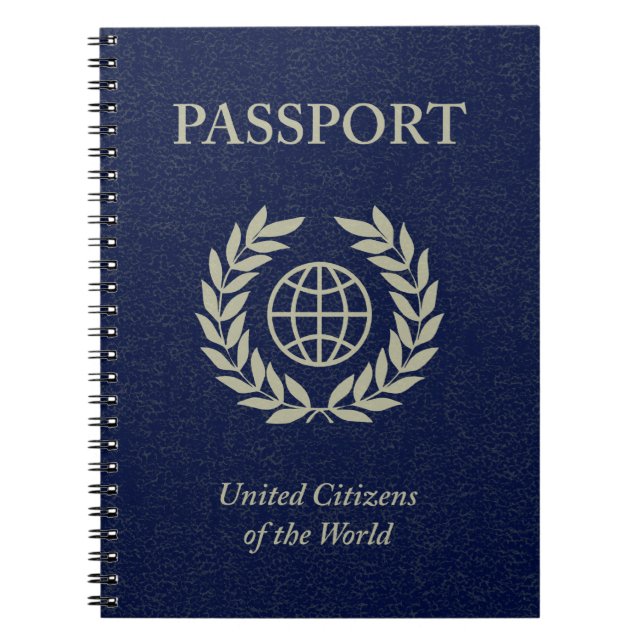 Caderno Espiral passaporte marinho (Frente)