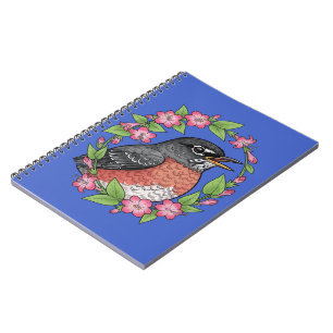 Caderno Espiral Passarinho Encantador de Connecticut Com Mirabilis