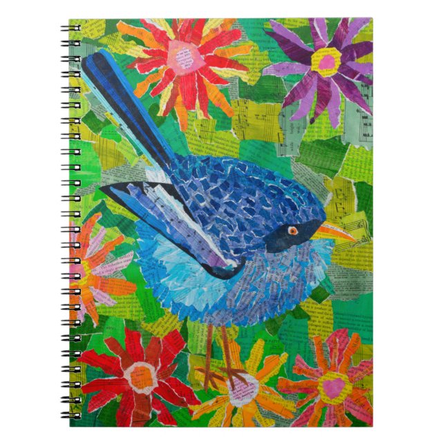 Caderno Espiral Pássaro azul (Frente)