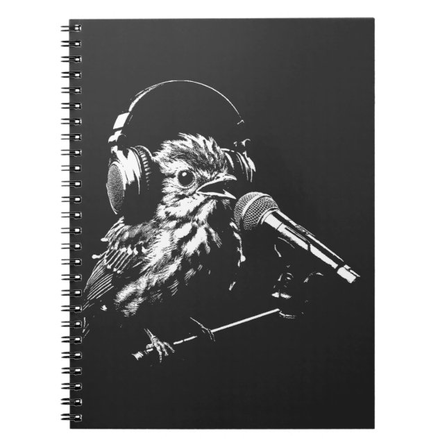 Caderno Espiral Pássaro Cantando (Frente)