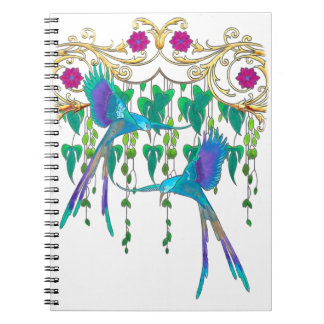 Caderno Espiral Pássaro de quetzal azul