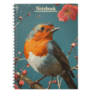 Caderno Espiral Pássaro do peito vermelho Robin