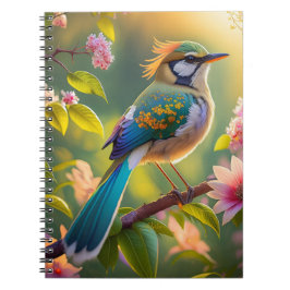 Caderno Espiral Pássaro Fantástico de Ala Verde