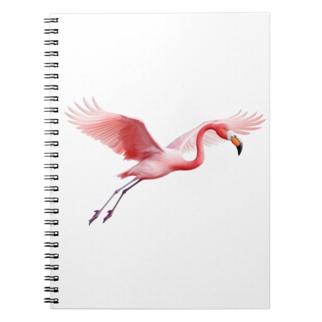 Caderno Espiral Pássaro Flamingo (Frente)