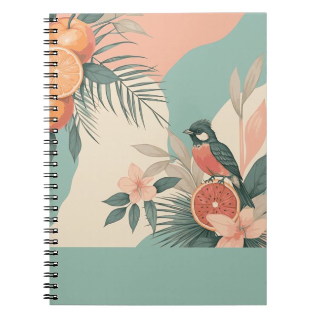 Caderno Espiral Pássaro Humor Tropical (Frente)