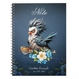 Caderno Espiral Pássaro rabugento na segunda.