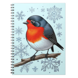 Caderno Espiral Pássaro Vermelho Cinto