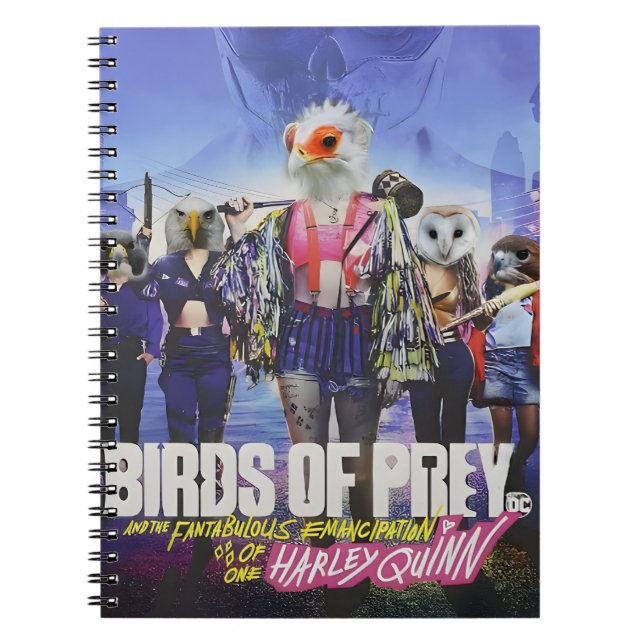 Caderno Espiral Pássaros da presa: uma Poster de fantasia de penas (Frente)