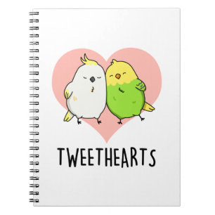 Caderno Espiral Pássaros de Amor Engraçados Pun