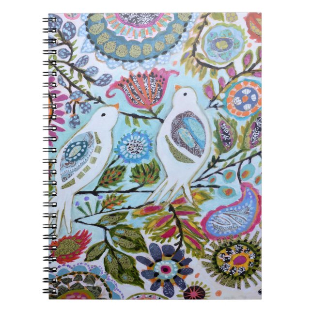 Caderno Espiral Pássaros de Papel I (Frente)