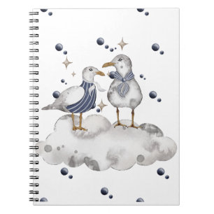 Caderno Espiral Pássaros de praia