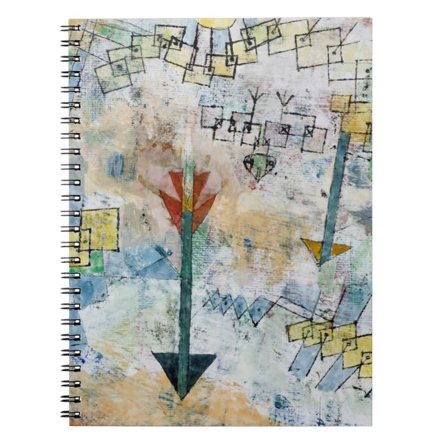 Caderno Espiral Pássaros descendo e descendo (1919) por Paul Klee (Frente)