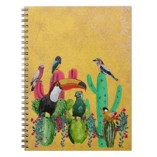 CADERNO ESPIRAL PÁSSAROS DO DESERTO