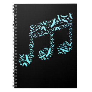 Caderno Espiral Pássaros Treble Clef Music Lover