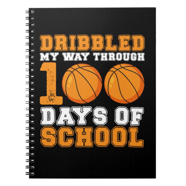 Caderno Espiral Passei Por 100 Dias De Basquete Escolar (Frente)