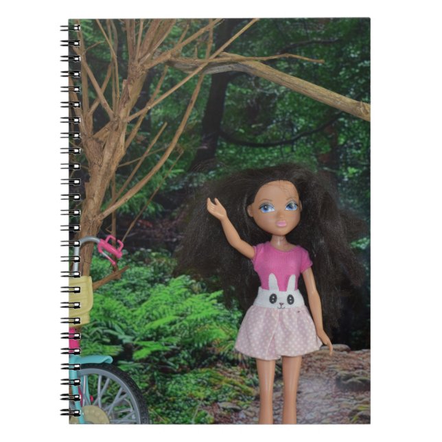 Caderno Espiral Passeio de bicicleta para a floresta (Frente)