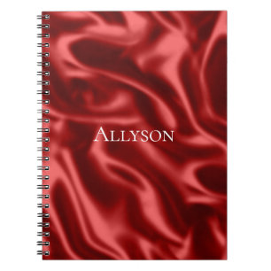 Caderno Espiral Passion Red Romantic Faux Satin