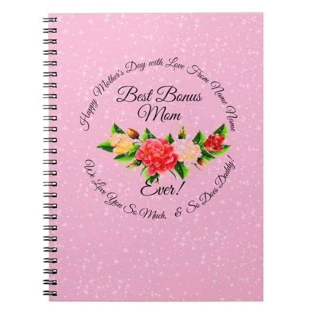 Caderno Espiral Passo Mãe Bonus Dia de as mães Mãe (Frente)