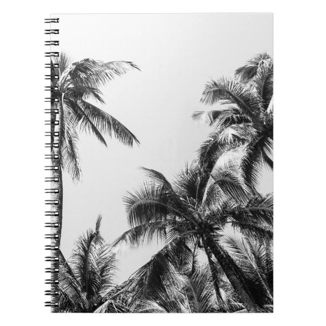 Caderno Espiral Pasta branca Pálida de Árvore Palm (Frente)