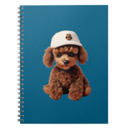 Caderno Espiral Pasta de Poodle Xícara de Chá Branco