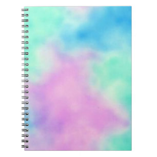 Caderno Espiral Pasta de tinta de gravata arco-íris