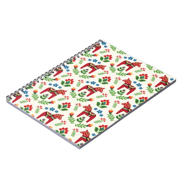 Caderno Espiral Pasta vermelha sueca Dala Hormona (Left Side)