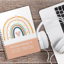 Caderno Espiral Pastel arco-íris este livro pertence ao notebook i