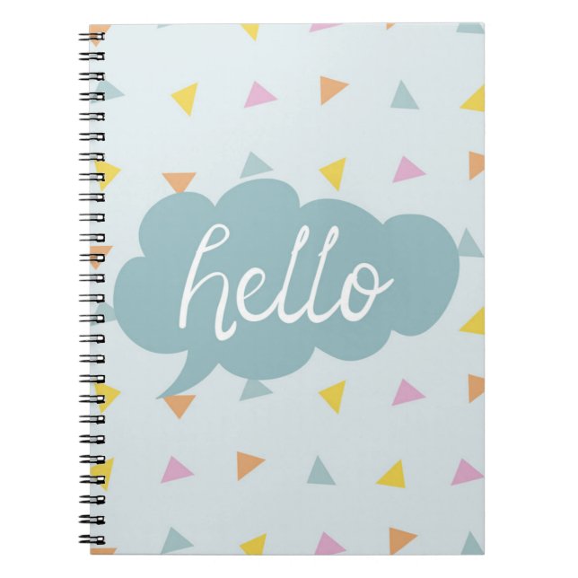 Caderno Espiral Pastel Bonito Alô (Frente)