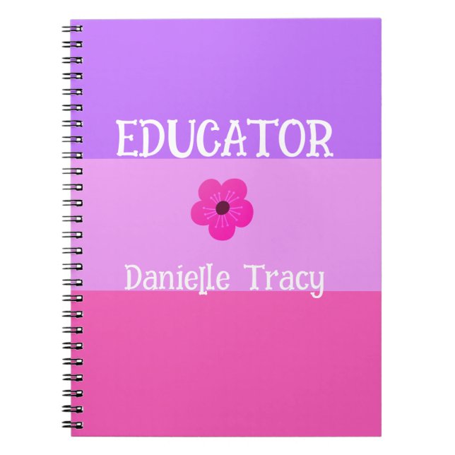 Caderno Espiral Pastel Bonito de Cores de Primavera (Frente)
