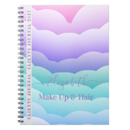 Caderno Espiral Pastel Clouds Client Journal