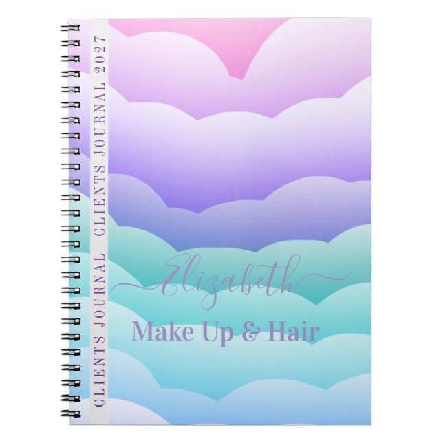 Caderno Espiral Pastel Clouds Client Journal (Frente)