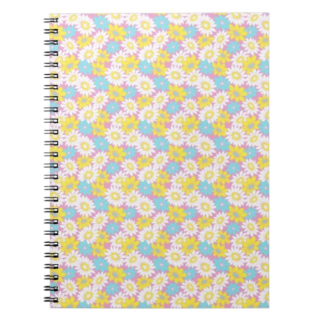 Caderno Espiral Pastel floral (Frente)