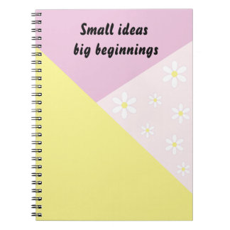Caderno Espiral Pastel Geometric Notebook with Editable Text