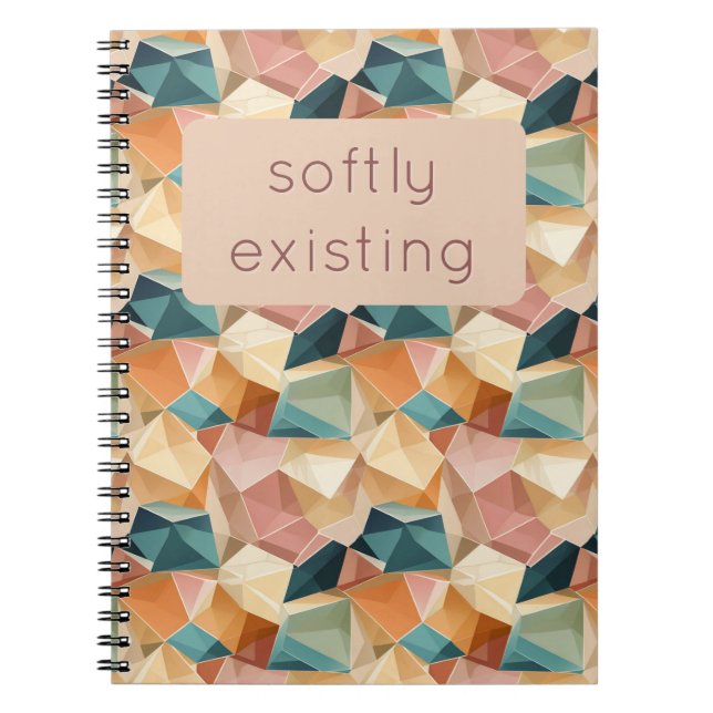Caderno Espiral Pastel Geometric Pop | Jewel Custom Notebook (Frente)