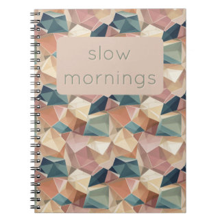 Caderno Espiral Pastel Geometric Pop | Muted Custom Notebook