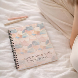 Caderno Espiral Pastel Geometric Pop | Soft Spectrum Custom