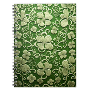 CADERNO ESPIRAL PASTEL GREEN INTRICATE LACE OLHE PADRÃO IRLANDÊS