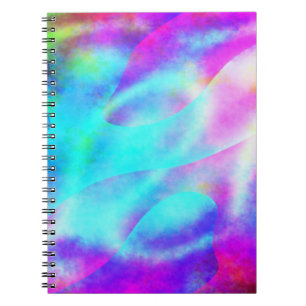 Caderno Espiral Pastel Neon Rainbow Gradient Art