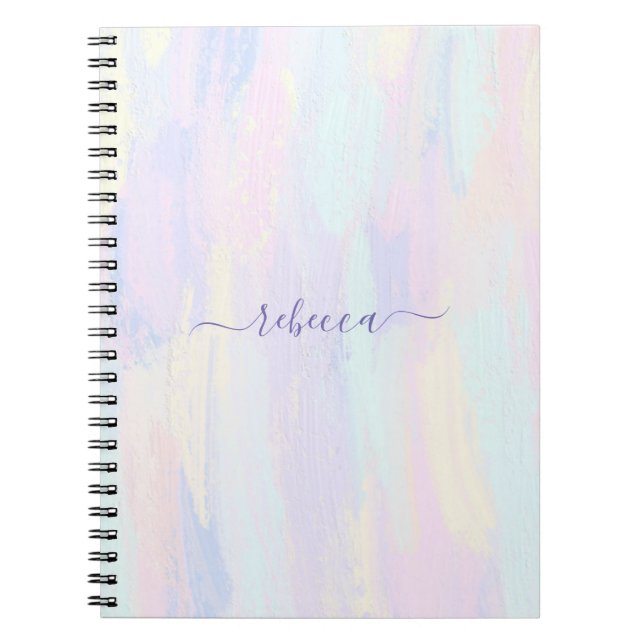 Caderno Espiral Pastel Paint Trave Foto Espiral (Frente)