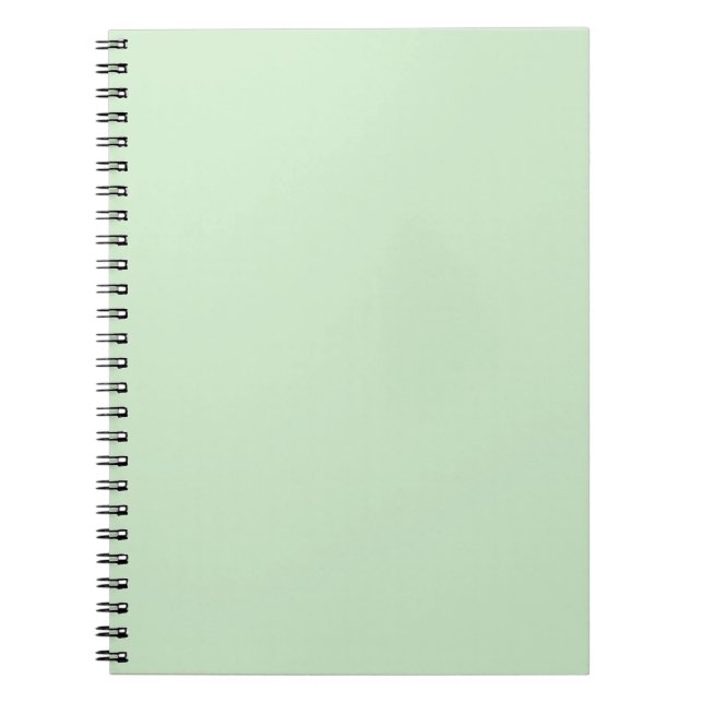 Caderno Espiral Pastel Pistachio - Cor Sólida | Clássico | Elegant (Frente)