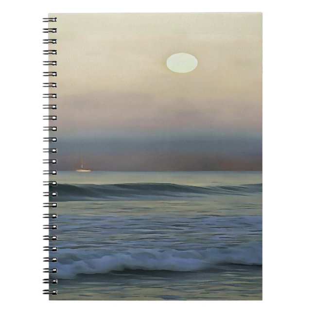 Caderno Espiral Pastel Rosa e Blue Dalyan Beach Sunset (Frente)