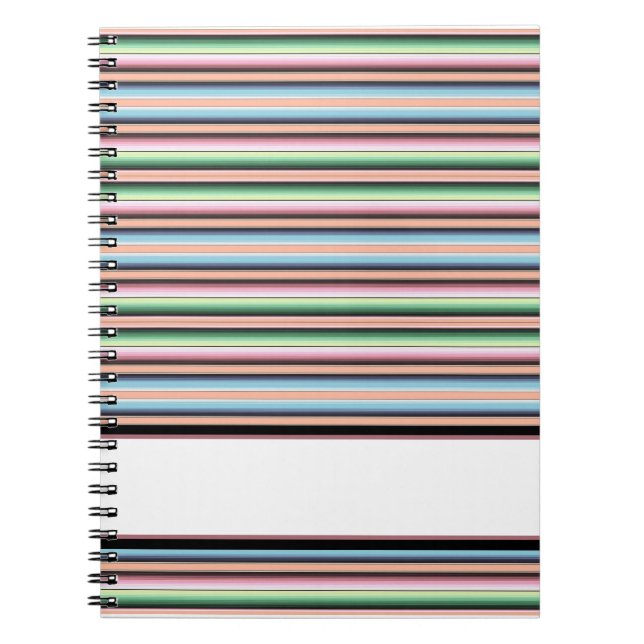 Caderno Espiral Pastel serape stripes (Frente)